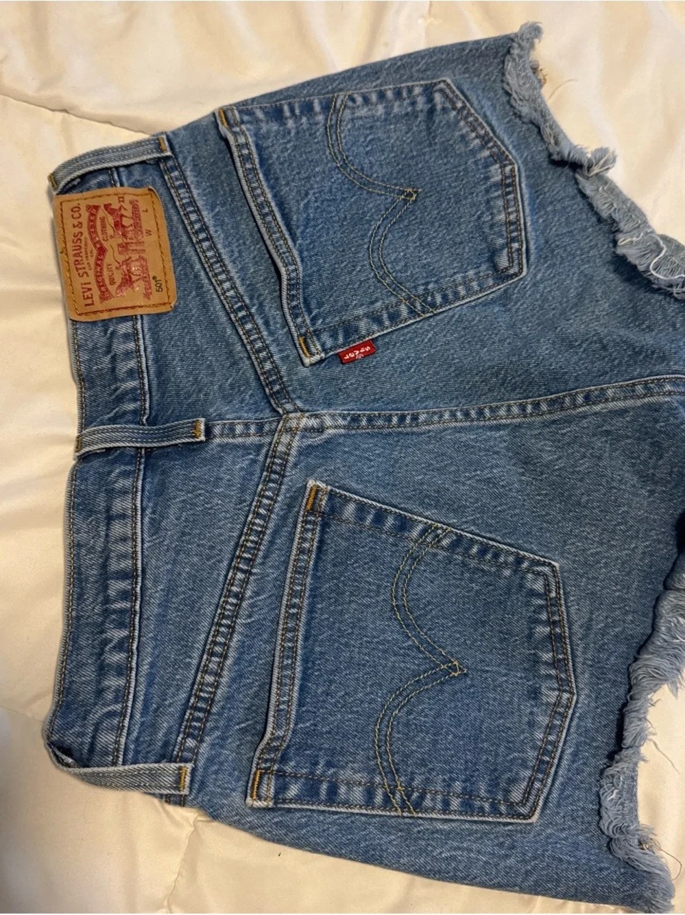 Levi's Blue Denim Cutoff Jean Shorts